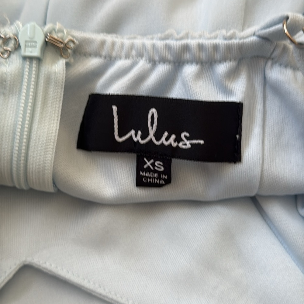 Lulu's Pale Blue Ruffle Gown - Picture 5 of 11